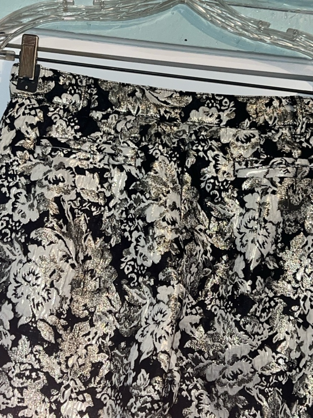 Abercrombie & Fitch Black and Cream Floral Jeans Dress Pants - Picture 7 of 9